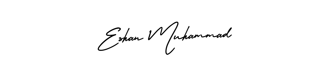 if you are searching for the best signature style for your name Eshan Muhammad. so please give up your signature search. here we have designed multiple signature styles  using AmerikaSignatureDemo-Regular. Eshan Muhammad signature style 3 images and pictures png