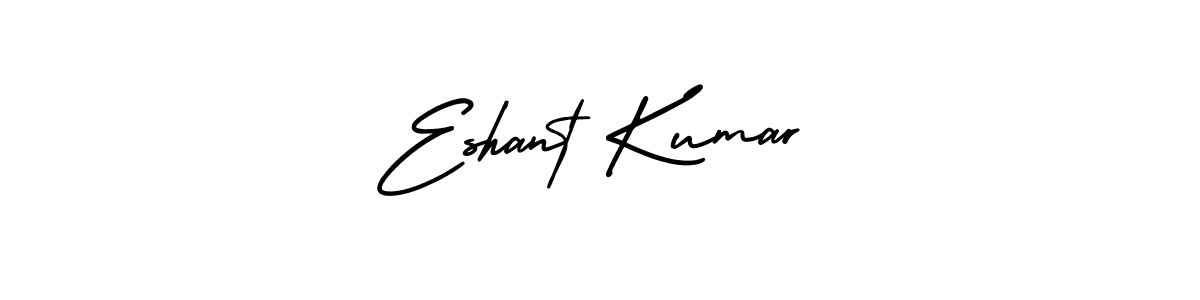 You should practise on your own different ways (AmerikaSignatureDemo-Regular) to write your name (Eshant Kumar) in signature. don't let someone else do it for you. Eshant Kumar signature style 3 images and pictures png