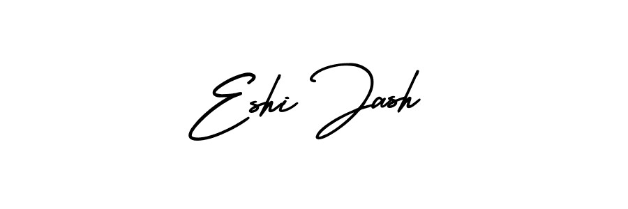 Eshi Jash stylish signature style. Best Handwritten Sign (AmerikaSignatureDemo-Regular) for my name. Handwritten Signature Collection Ideas for my name Eshi Jash. Eshi Jash signature style 3 images and pictures png