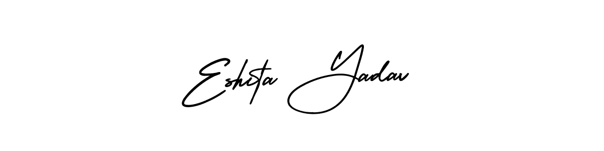 How to make Eshita Yadav name signature. Use AmerikaSignatureDemo-Regular style for creating short signs online. This is the latest handwritten sign. Eshita Yadav signature style 3 images and pictures png