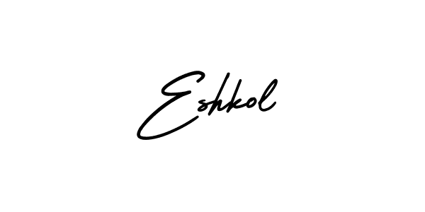 How to make Eshkol name signature. Use AmerikaSignatureDemo-Regular style for creating short signs online. This is the latest handwritten sign. Eshkol signature style 3 images and pictures png
