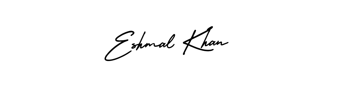 Similarly AmerikaSignatureDemo-Regular is the best handwritten signature design. Signature creator online .You can use it as an online autograph creator for name Eshmal Khan. Eshmal Khan signature style 3 images and pictures png