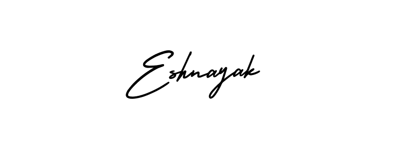 Make a beautiful signature design for name Eshnayak. With this signature (AmerikaSignatureDemo-Regular) style, you can create a handwritten signature for free. Eshnayak signature style 3 images and pictures png