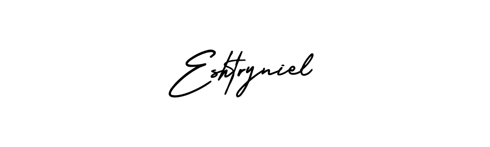 AmerikaSignatureDemo-Regular is a professional signature style that is perfect for those who want to add a touch of class to their signature. It is also a great choice for those who want to make their signature more unique. Get Eshtryniel name to fancy signature for free. Eshtryniel signature style 3 images and pictures png