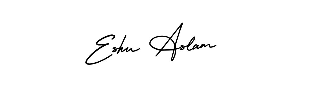 Make a beautiful signature design for name Eshu Aslam. Use this online signature maker to create a handwritten signature for free. Eshu Aslam signature style 3 images and pictures png