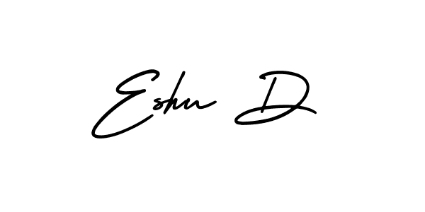 Similarly AmerikaSignatureDemo-Regular is the best handwritten signature design. Signature creator online .You can use it as an online autograph creator for name Eshu D. Eshu D signature style 3 images and pictures png