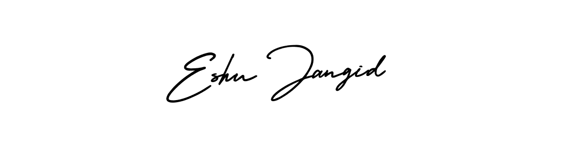 Create a beautiful signature design for name Eshu Jangid. With this signature (AmerikaSignatureDemo-Regular) fonts, you can make a handwritten signature for free. Eshu Jangid signature style 3 images and pictures png