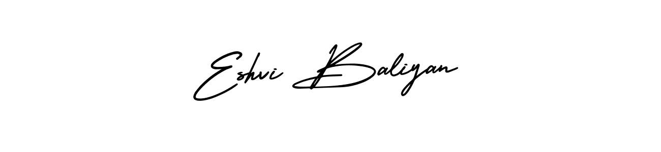 Also You can easily find your signature by using the search form. We will create Eshvi Baliyan name handwritten signature images for you free of cost using AmerikaSignatureDemo-Regular sign style. Eshvi Baliyan signature style 3 images and pictures png