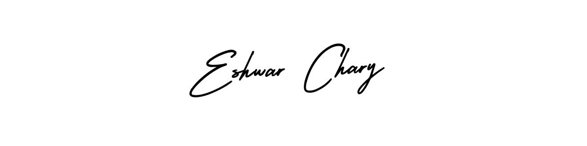 How to make Eshwar Chary name signature. Use AmerikaSignatureDemo-Regular style for creating short signs online. This is the latest handwritten sign. Eshwar Chary signature style 3 images and pictures png