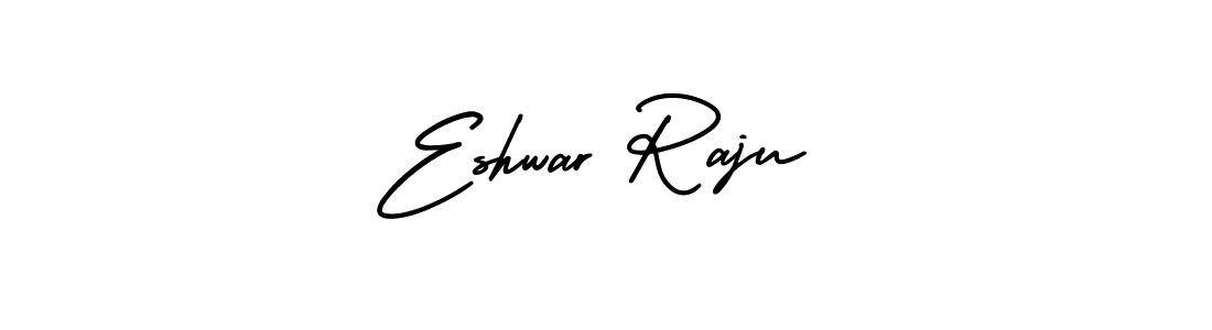 Use a signature maker to create a handwritten signature online. With this signature software, you can design (AmerikaSignatureDemo-Regular) your own signature for name Eshwar Raju. Eshwar Raju signature style 3 images and pictures png