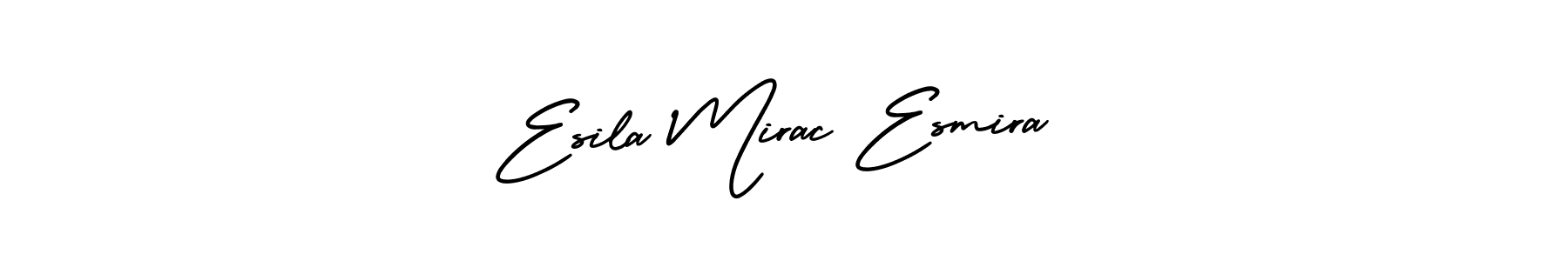 Also You can easily find your signature by using the search form. We will create Esila Mirac Esmira name handwritten signature images for you free of cost using AmerikaSignatureDemo-Regular sign style. Esila Mirac Esmira signature style 3 images and pictures png