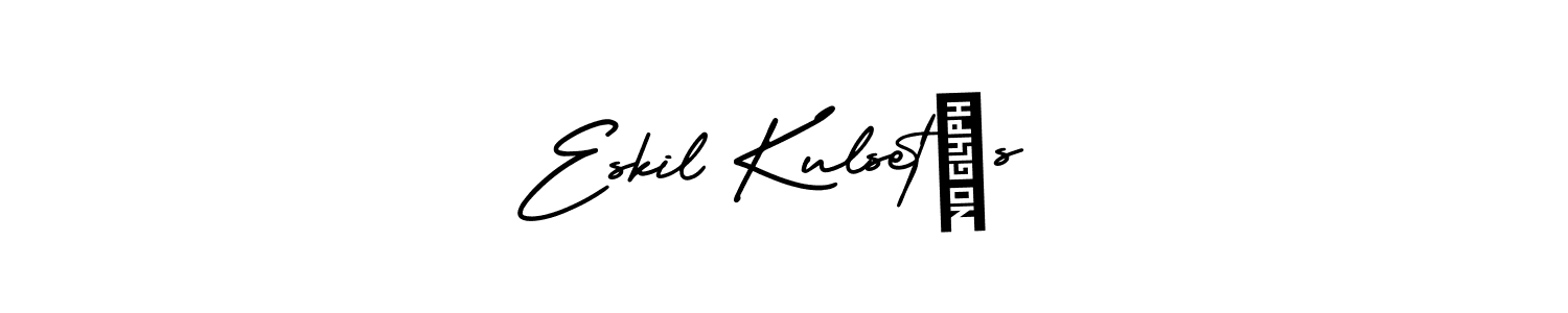 Also You can easily find your signature by using the search form. We will create Eskil Kulsetås name handwritten signature images for you free of cost using AmerikaSignatureDemo-Regular sign style. Eskil Kulsetås signature style 3 images and pictures png