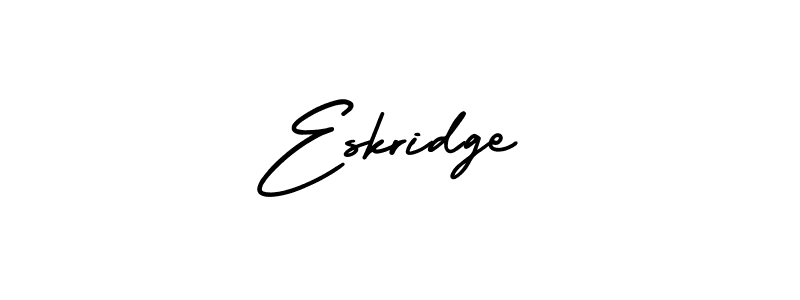 Design your own signature with our free online signature maker. With this signature software, you can create a handwritten (AmerikaSignatureDemo-Regular) signature for name Eskridge. Eskridge signature style 3 images and pictures png