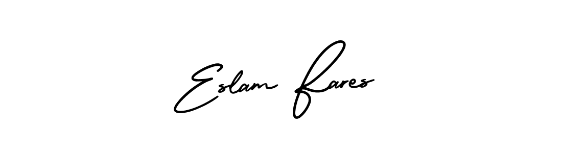 Design your own signature with our free online signature maker. With this signature software, you can create a handwritten (AmerikaSignatureDemo-Regular) signature for name Eslam Fares. Eslam Fares signature style 3 images and pictures png