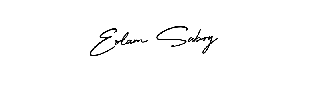 This is the best signature style for the Eslam Sabry name. Also you like these signature font (AmerikaSignatureDemo-Regular). Mix name signature. Eslam Sabry signature style 3 images and pictures png