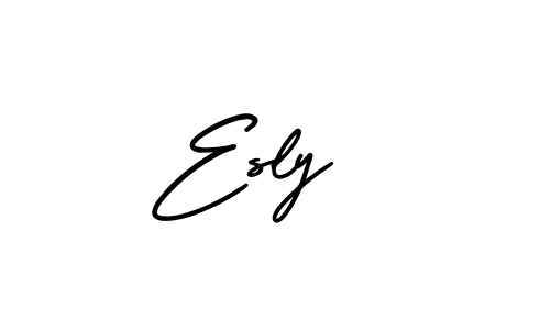 How to make Esly  signature? AmerikaSignatureDemo-Regular is a professional autograph style. Create handwritten signature for Esly  name. Esly  signature style 3 images and pictures png