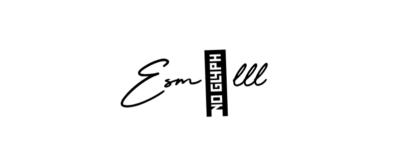 Use a signature maker to create a handwritten signature online. With this signature software, you can design (AmerikaSignatureDemo-Regular) your own signature for name Esmēlll. Esmēlll signature style 3 images and pictures png