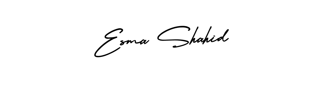 Also You can easily find your signature by using the search form. We will create Esma Shahid name handwritten signature images for you free of cost using AmerikaSignatureDemo-Regular sign style. Esma Shahid signature style 3 images and pictures png