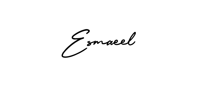 This is the best signature style for the Esmaeel name. Also you like these signature font (AmerikaSignatureDemo-Regular). Mix name signature. Esmaeel signature style 3 images and pictures png