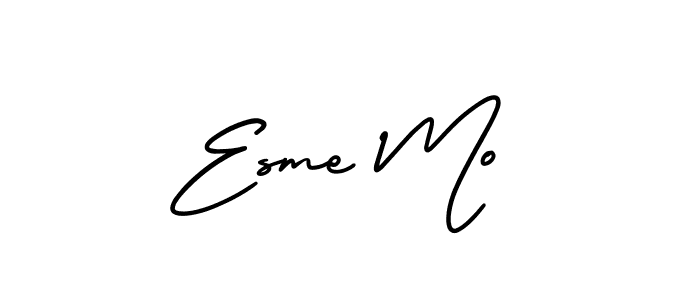 Make a beautiful signature design for name Esme Mo. With this signature (AmerikaSignatureDemo-Regular) style, you can create a handwritten signature for free. Esme Mo signature style 3 images and pictures png