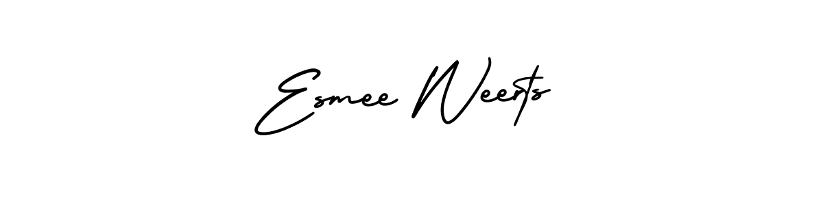 How to make Esmee Weerts name signature. Use AmerikaSignatureDemo-Regular style for creating short signs online. This is the latest handwritten sign. Esmee Weerts signature style 3 images and pictures png