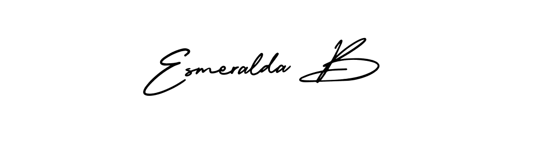 Make a beautiful signature design for name Esmeralda B. With this signature (AmerikaSignatureDemo-Regular) style, you can create a handwritten signature for free. Esmeralda B signature style 3 images and pictures png