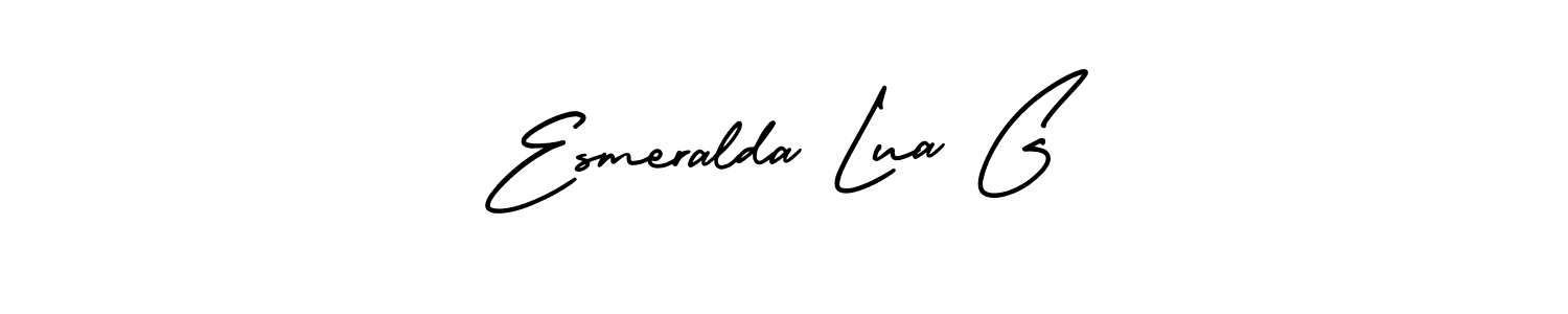 AmerikaSignatureDemo-Regular is a professional signature style that is perfect for those who want to add a touch of class to their signature. It is also a great choice for those who want to make their signature more unique. Get Esmeralda Lua G name to fancy signature for free. Esmeralda Lua G signature style 3 images and pictures png