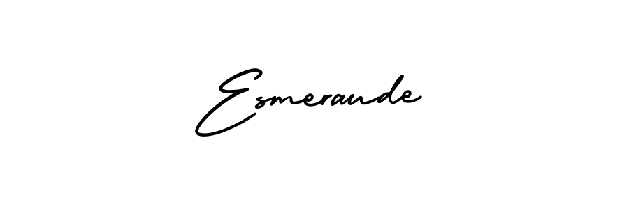 You should practise on your own different ways (AmerikaSignatureDemo-Regular) to write your name (Esmeraude) in signature. don't let someone else do it for you. Esmeraude signature style 3 images and pictures png