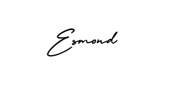 Esmond stylish signature style. Best Handwritten Sign (AmerikaSignatureDemo-Regular) for my name. Handwritten Signature Collection Ideas for my name Esmond. Esmond signature style 3 images and pictures png