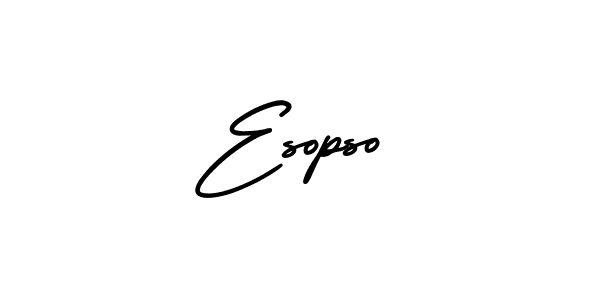 Create a beautiful signature design for name Esopso. With this signature (AmerikaSignatureDemo-Regular) fonts, you can make a handwritten signature for free. Esopso signature style 3 images and pictures png