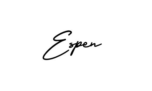 How to make Espen name signature. Use AmerikaSignatureDemo-Regular style for creating short signs online. This is the latest handwritten sign. Espen signature style 3 images and pictures png