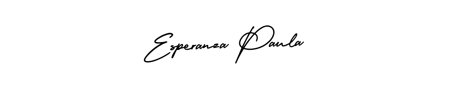 AmerikaSignatureDemo-Regular is a professional signature style that is perfect for those who want to add a touch of class to their signature. It is also a great choice for those who want to make their signature more unique. Get Esperanza Paula name to fancy signature for free. Esperanza Paula signature style 3 images and pictures png