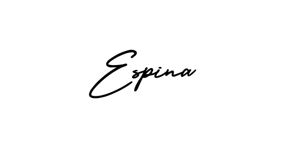 Create a beautiful signature design for name Espina. With this signature (AmerikaSignatureDemo-Regular) fonts, you can make a handwritten signature for free. Espina signature style 3 images and pictures png