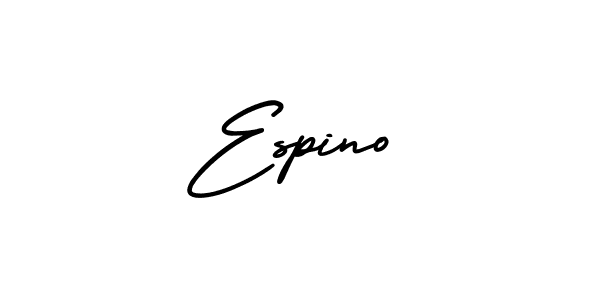 The best way (AmerikaSignatureDemo-Regular) to make a short signature is to pick only two or three words in your name. The name Espino include a total of six letters. For converting this name. Espino signature style 3 images and pictures png