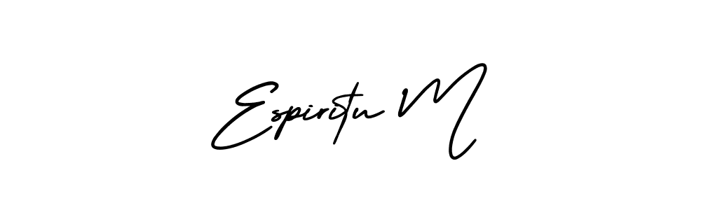 Also we have Espiritu M name is the best signature style. Create professional handwritten signature collection using AmerikaSignatureDemo-Regular autograph style. Espiritu M signature style 3 images and pictures png