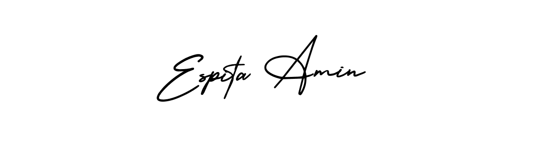 Espita Amin stylish signature style. Best Handwritten Sign (AmerikaSignatureDemo-Regular) for my name. Handwritten Signature Collection Ideas for my name Espita Amin. Espita Amin signature style 3 images and pictures png