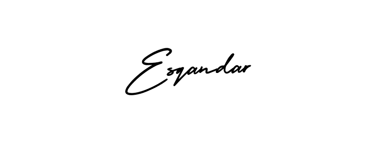 Make a beautiful signature design for name Esqandar. With this signature (AmerikaSignatureDemo-Regular) style, you can create a handwritten signature for free. Esqandar signature style 3 images and pictures png