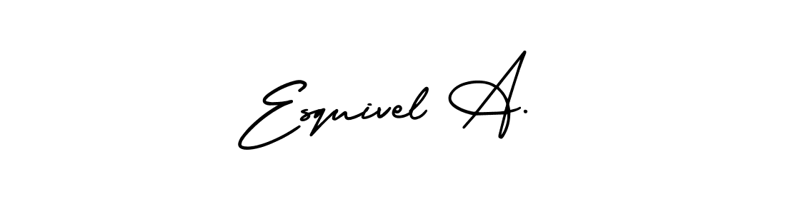 Make a beautiful signature design for name Esquivel A.. With this signature (AmerikaSignatureDemo-Regular) style, you can create a handwritten signature for free. Esquivel A. signature style 3 images and pictures png