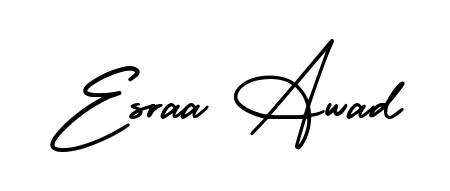 Elevate your brand with a stunning Esraa Awad eSignature. The AmerikaSignatureDemo-Regular style provides a balanced, flowing aesthetic for everyday signing. Esraa Awad signature style 3 images and pictures png