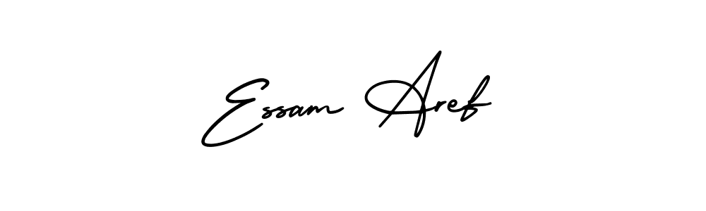It looks lik you need a new signature style for name Essam Aref. Design unique handwritten (AmerikaSignatureDemo-Regular) signature with our free signature maker in just a few clicks. Essam Aref signature style 3 images and pictures png
