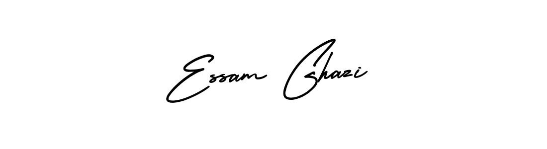 How to Draw Essam Ghazi signature style? AmerikaSignatureDemo-Regular is a latest design signature styles for name Essam Ghazi. Essam Ghazi signature style 3 images and pictures png