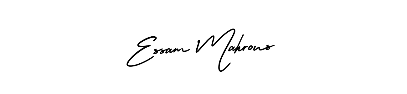 if you are searching for the best signature style for your name Essam Mahrous. so please give up your signature search. here we have designed multiple signature styles  using AmerikaSignatureDemo-Regular. Essam Mahrous signature style 3 images and pictures png