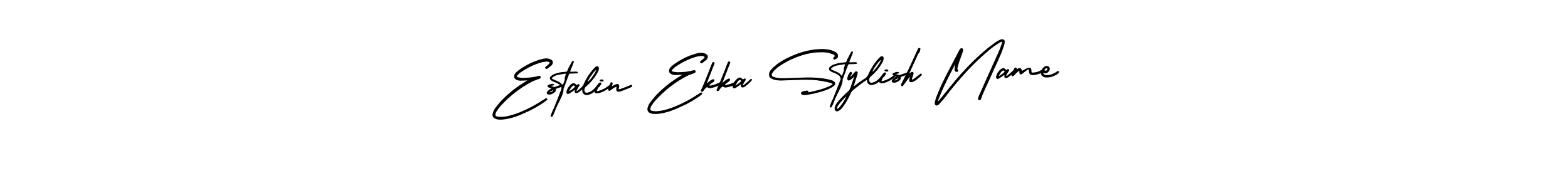 The best way (AmerikaSignatureDemo-Regular) to make a short signature is to pick only two or three words in your name. The name Estalin Ekka Stylish Name include a total of six letters. For converting this name. Estalin Ekka Stylish Name signature style 3 images and pictures png