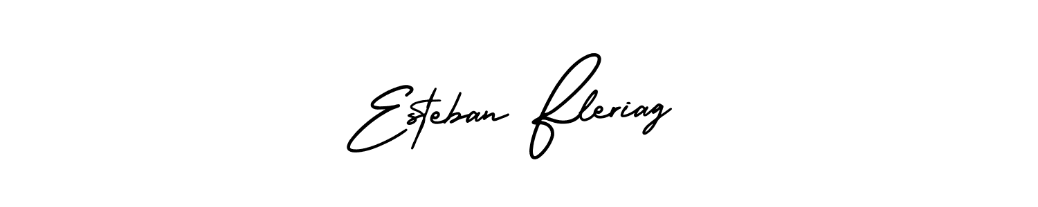 How to make Esteban Fleriag name signature. Use AmerikaSignatureDemo-Regular style for creating short signs online. This is the latest handwritten sign. Esteban Fleriag signature style 3 images and pictures png