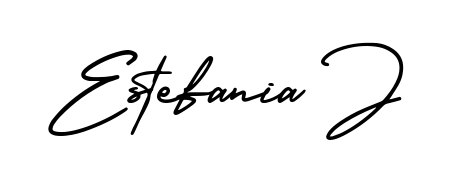 Master the art of signing with Estefania J written in fluent AmerikaSignatureDemo-Regular script. A great template to practice and refine your handwriting. Estefania J signature style 3 images and pictures png