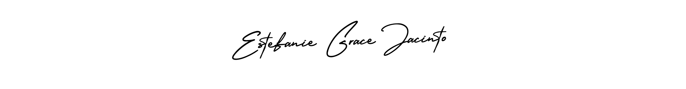 Also You can easily find your signature by using the search form. We will create Estefanie Grace Jacinto name handwritten signature images for you free of cost using AmerikaSignatureDemo-Regular sign style. Estefanie Grace Jacinto signature style 3 images and pictures png