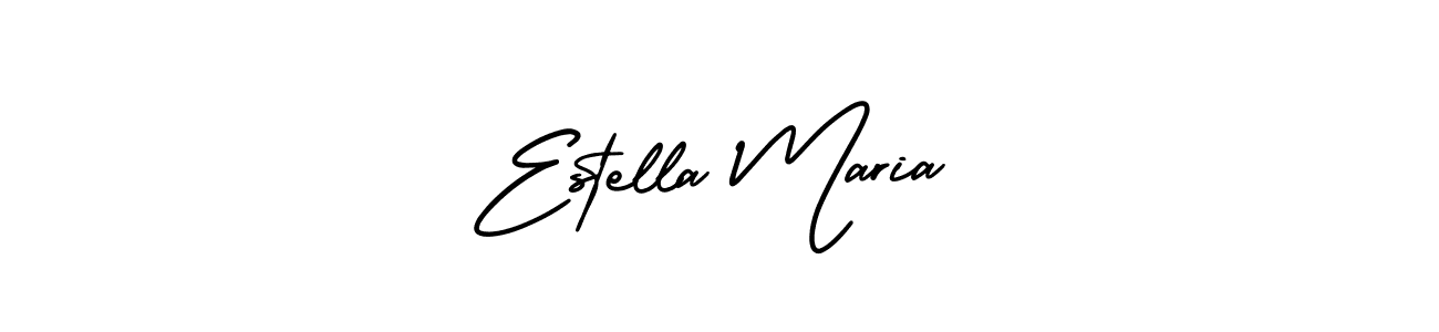 The best way (AmerikaSignatureDemo-Regular) to make a short signature is to pick only two or three words in your name. The name Estella Maria include a total of six letters. For converting this name. Estella Maria signature style 3 images and pictures png