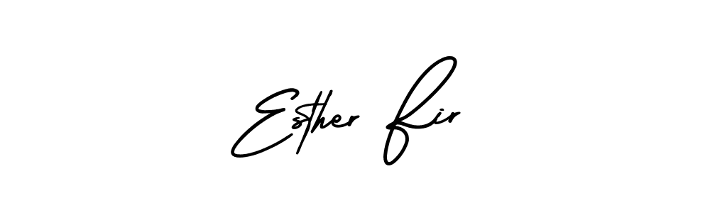 if you are searching for the best signature style for your name Esther Fir. so please give up your signature search. here we have designed multiple signature styles  using AmerikaSignatureDemo-Regular. Esther Fir signature style 3 images and pictures png