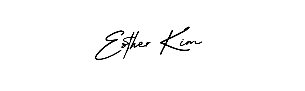 Best and Professional Signature Style for Esther Kim. AmerikaSignatureDemo-Regular Best Signature Style Collection. Esther Kim signature style 3 images and pictures png