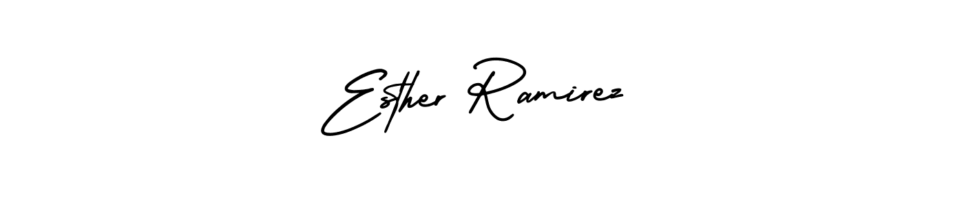 How to make Esther Ramirez name signature. Use AmerikaSignatureDemo-Regular style for creating short signs online. This is the latest handwritten sign. Esther Ramirez signature style 3 images and pictures png